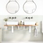 Wall-mounted sink shelf made of steel and solid acacia wood by , bathroom vanities - Ref: Foro24-3302702, Price: 134,29 €, Di...