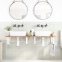 Wall-mounted sink shelf made of steel and solid acacia wood by , bathroom vanities - Ref: Foro24-3302844, Price: 136,39 €, Di...