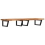 Wall-mounted sink shelf made of steel and solid acacia wood by , bathroom vanities - Ref: Foro24-3302871, Price: 206,29 €, Di...