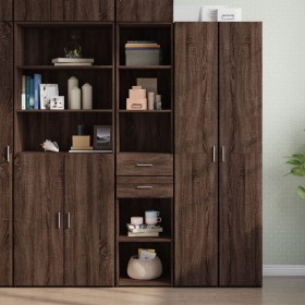 Engineered wood brown oak sideboard 40x42.5x185 cm by , Sideboards - Ref: Foro24-3281447, Price: 132,99 €, Discount: %