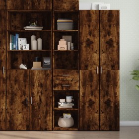 Smoked oak engineered wood sideboard 40x42.5x185 cm by , Sideboards - Ref: Foro24-3281445, Price: 127,99 €, Discount: %