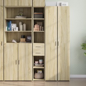 Engineered wood sideboard in Sonoma oak, 30x42.5x185 cm by , Sideboards - Ref: Foro24-846238, Price: 98,02 €, Discount: %