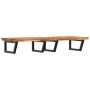 Wall-mounted sink shelf made of steel and solid acacia wood by , bathroom vanities - Ref: Foro24-3302867, Price: 176,99 €, Di...