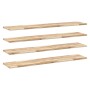 Floating shelves 4 units untreated acacia wood 120x30x2 cm by , Shelves and shelves - Ref: Foro24-3279382, Price: 138,27 €, D...