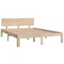 Estructura de cama madera maciza de pino 135x190 cm de vidaXL, Camas y somieres - Ref: Foro24-833105, Precio: 159,59 €, Descu...