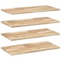 Floating shelves 4 units untreated acacia wood 60x40x2 cm by , Shelves and shelves - Ref: Foro24-3279394, Price: 118,28 €, Di...