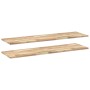 Floating shelves 2 units untreated acacia wood 120x40x2 cm by , Shelves and shelves - Ref: Foro24-3279404, Price: 97,99 €, Di...