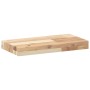 Solid untreated acacia wood floating shelf 60x20x4 cm by , Shelves and shelves - Ref: Foro24-3279419, Price: 31,63 €, Discoun...