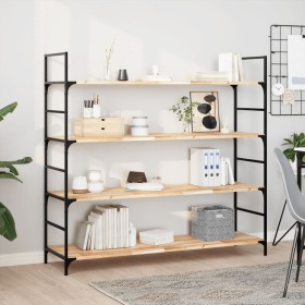 Floating shelves 4 units untreated acacia wood 140x40x2 cm by , Shelves and shelves - Ref: Foro24-3279410, Price: 224,47 €, D...