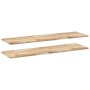 Floating shelves 2 units untreated acacia wood 160x40x2 cm by , Shelves and shelves - Ref: Foro24-3279412, Price: 129,95 €, D...