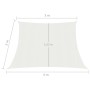 White HDPE sail awning 160 g/m² 3/4x2 m by vidaXL, Umbrellas - Ref: Foro24-311268, Price: 18,91 €, Discount: %