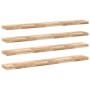 Floating shelves 4 units untreated acacia wood 140x20x4 cm by , Shelves and shelves - Ref: Foro24-3279438, Price: 206,03 €, D...