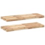 Floating shelves 2 units untreated acacia wood 80x30x4 cm by , Shelves and shelves - Ref: Foro24-3279452, Price: 94,17 €, Dis...