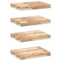 Floating shelves 4 units untreated acacia wood 60x30x4 cm by , Shelves and shelves - Ref: Foro24-3279450, Price: 137,78 €, Di...