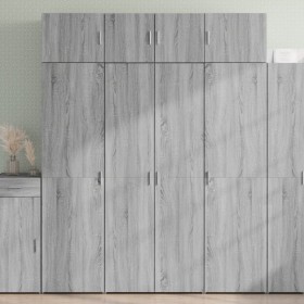 Aparador de madera de ingeniería gris Sonoma 80x42,5x185 cm de , Aparadores - Ref: Foro24-3281439, Precio: 185,99 €, Descuent...