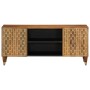 Solid mango wood TV stand 105x33x46 cm by , CD and DVD storage - Ref: Foro24-358284, Price: 111,99 €, Discount: %