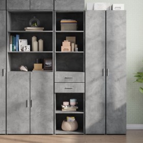 Aparador de madera de ingeniería gris hormigón 45x42,5x185 cm de , Aparadores - Ref: Foro24-3281451, Precio: 129,99 €, Descue...