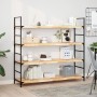 Floating shelves 4 units untreated acacia wood 120x40x4 cm by , Shelves and shelves - Ref: Foro24-3279486, Price: 337,98 €, D...