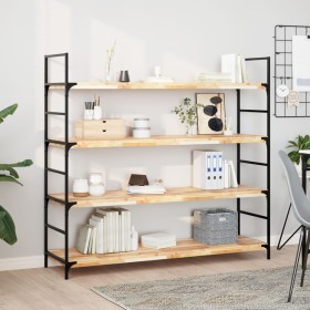 Floating shelves 4 units untreated acacia wood 120x40x4 cm by , Shelves and shelves - Ref: Foro24-3279486, Price: 335,99 €, D...