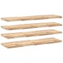 Floating shelves 4 units untreated acacia wood 120x40x4 cm by , Shelves and shelves - Ref: Foro24-3279486, Price: 337,98 €, D...