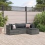 4-piece garden furniture set with gray synthetic rattan cushions by , Garden sets - Ref: Foro24-3308050, Price: 244,21 €, Dis...