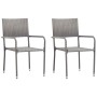 Sillas comedor de jardín apilables 2 uds ratán sintético gris de , Sillas de jardín - Ref: Foro24-318699, Precio: 73,96 €, De...