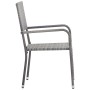 Stackable garden dining chairs 2 units synthetic gray rattan by , Garden chairs - Ref: Foro24-318699, Price: 74,02 €, Discoun...