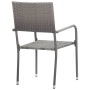 Sillas comedor de jardín apilables 2 uds ratán sintético gris de , Sillas de jardín - Ref: Foro24-318699, Precio: 73,96 €, De...