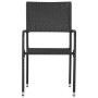 Stackable garden dining chairs, set of 6, made of black synthetic rattan. by , Garden chairs - Ref: Foro24-318722, Price: 142...