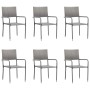 Stackable garden dining chairs, set of 6, made of synthetic gray rattan. by , Garden chairs - Ref: Foro24-318703, Price: 192,...