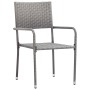 Sillas comedor de jardín apilables 6 uds ratán sintético gris de , Sillas de jardín - Ref: Foro24-318703, Precio: 192,11 €, D...