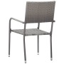 Stackable garden dining chairs, set of 6, made of synthetic gray rattan. by , Garden chairs - Ref: Foro24-318703, Price: 192,...