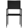 Stackable garden dining chairs, set of 4, made of black synthetic rattan. by , Garden chairs - Ref: Foro24-318720, Price: 102...