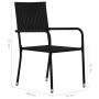 Stackable garden dining chairs, set of 4, made of black synthetic rattan. by , Garden chairs - Ref: Foro24-318720, Price: 102...