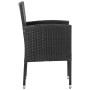 Garden chairs with black cushions, 4 units, black synthetic rattan by , Garden chairs - Ref: Foro24-318729, Price: 229,19 €, ...