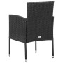 Garden chairs with black cushions, 4 units, black synthetic rattan by , Garden chairs - Ref: Foro24-318729, Price: 229,19 €, ...