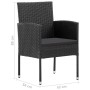 Garden chairs with black cushions, 4 units, black synthetic rattan by , Garden chairs - Ref: Foro24-318729, Price: 229,19 €, ...