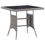 Mesa de jardín ratán sintético gris 80x80x74 cm de , Mesas de jardín - Ref: Foro24-318715, Precio: 123,14 €, Descuento: %