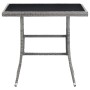 Synthetic rattan garden table, gray, 80x80x74 cm by , Garden tables - Ref: Foro24-318715, Price: 123,99 €, Discount: %