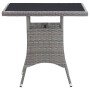 Mesa de jardín ratán sintético gris 80x80x74 cm de , Mesas de jardín - Ref: Foro24-318715, Precio: 123,99 €, Descuento: %