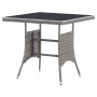 Mesa de jardín ratán sintético gris 80x80x74 cm de , Mesas de jardín - Ref: Foro24-318715, Precio: 123,99 €, Descuento: %