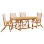 Garden dining set 5 pieces solid acacia wood and textilene by , Garden sets - Ref: Foro24-3279272, Price: 589,10 €, Discount: %