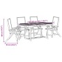 Garden dining set 5 pieces solid acacia wood and textilene by , Garden sets - Ref: Foro24-3279272, Price: 589,10 €, Discount: %