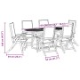 Garden dining set 7 pieces solid acacia wood and textilene by , Garden sets - Ref: Foro24-3279287, Price: 735,93 €, Discount: %