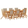 9-piece solid acacia wood and textilene garden dining set by , Garden sets - Ref: Foro24-3279321, Price: 970,37 €, Discount: %