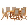 Garten-Esszimmer-Set, 7-teilig, Massivholz Akazie und Textilene von , Gartensets - Ref: Foro24-3279323, Preis: 669,58 €, Raba...