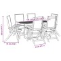 Garten-Esszimmer-Set, 7-teilig, Massivholz Akazie und Textilene von , Gartensets - Ref: Foro24-3279323, Preis: 669,58 €, Raba...