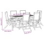 9-piece solid acacia wood and textilene garden dining set by , Garden sets - Ref: Foro24-3279293, Price: 910,72 €, Discount: %