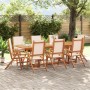 Garten-Esszimmer-Set, 9-teilig, Massivholz Akazie und Textilene von , Gartensets - Ref: Foro24-3279279, Preis: 916,93 €, Raba...