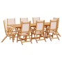 9-piece solid acacia wood and textilene garden dining set by , Garden sets - Ref: Foro24-3279279, Price: 916,93 €, Discount: %